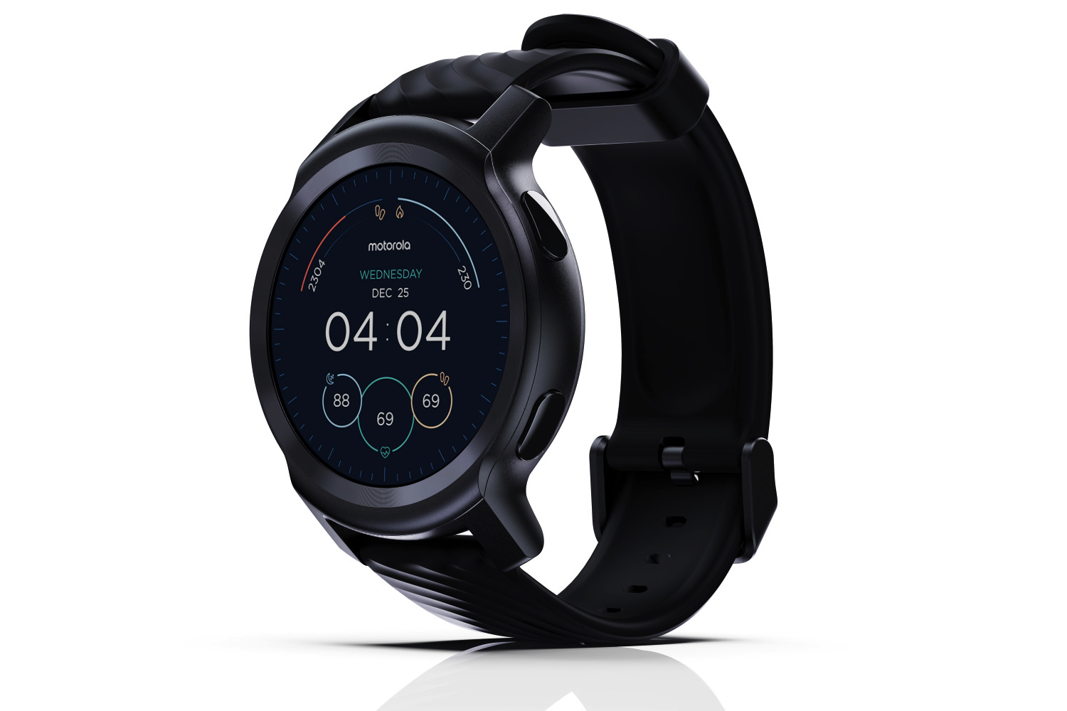 Renderização do smartwatch Moto Watch 100.