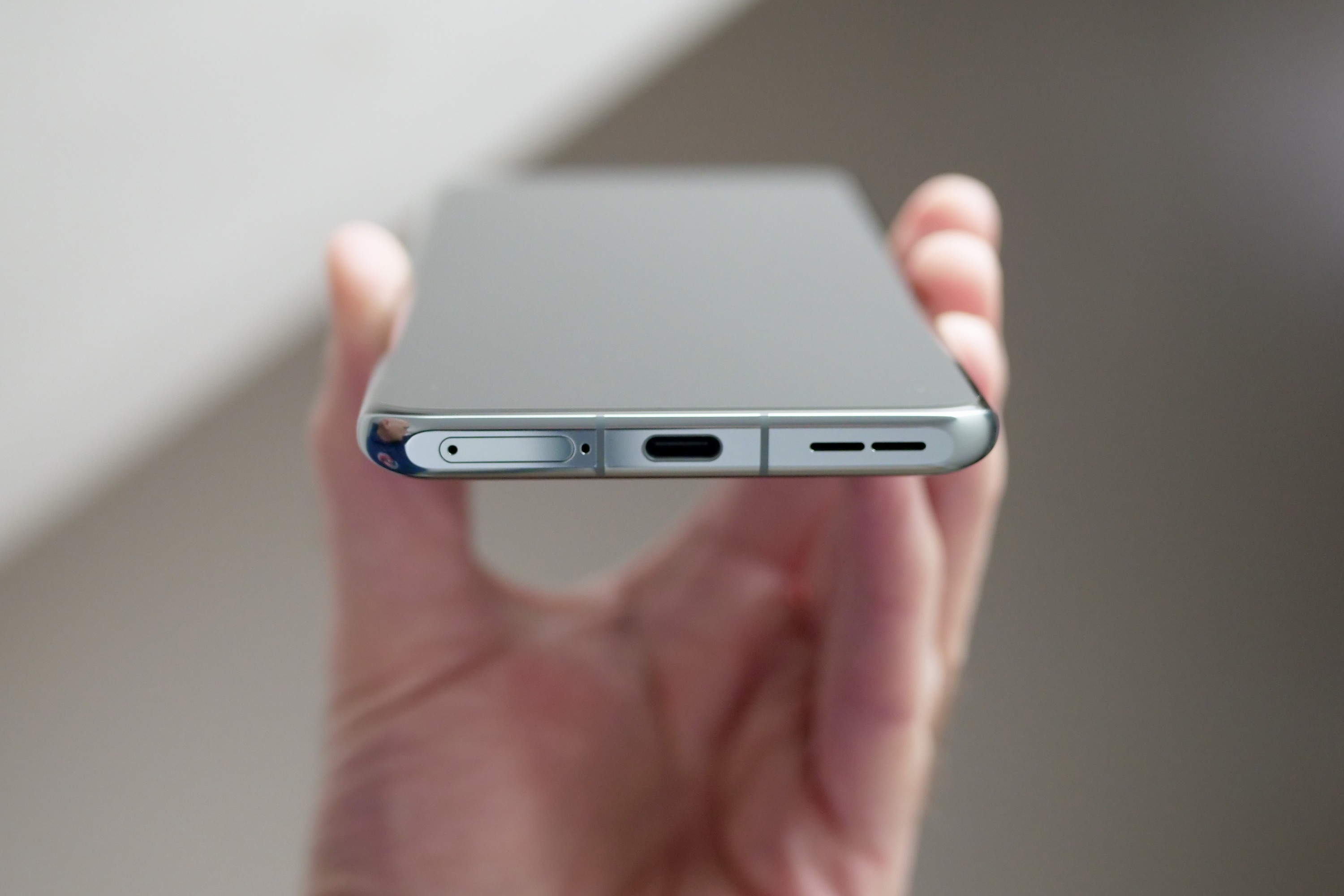 The OnePlus 11's charging port.