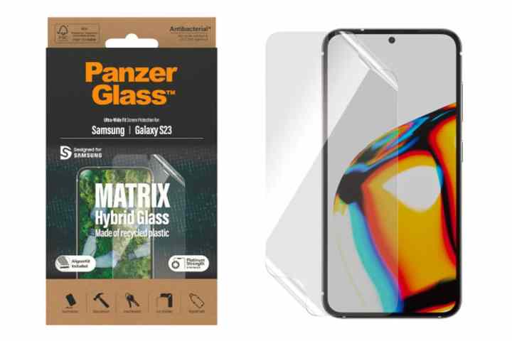 PanzerGlass screen protector for Galaxy S23.