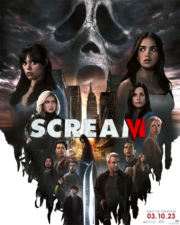 Póster y logotipo con el elenco de Scream VI.