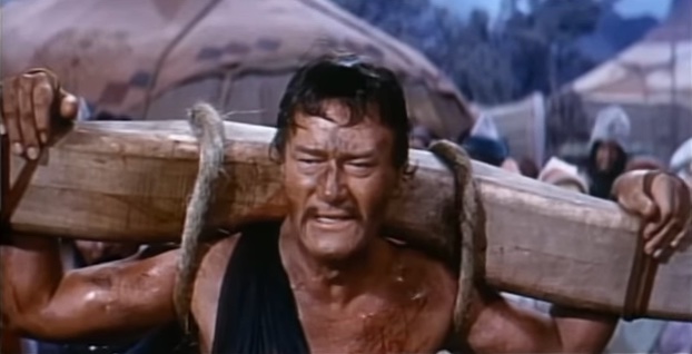 John Wayne in "The Conqueror."