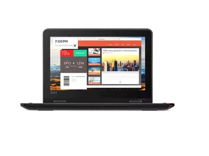 The ThinkPad Yoga 11e Gen 5 11-inch open and ready to use.