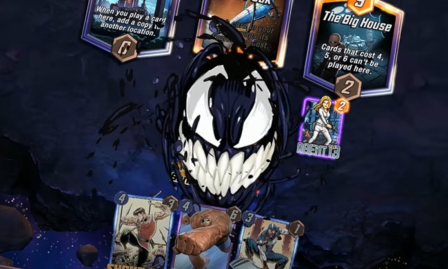 Venom effects on a Marvel Snap playng field