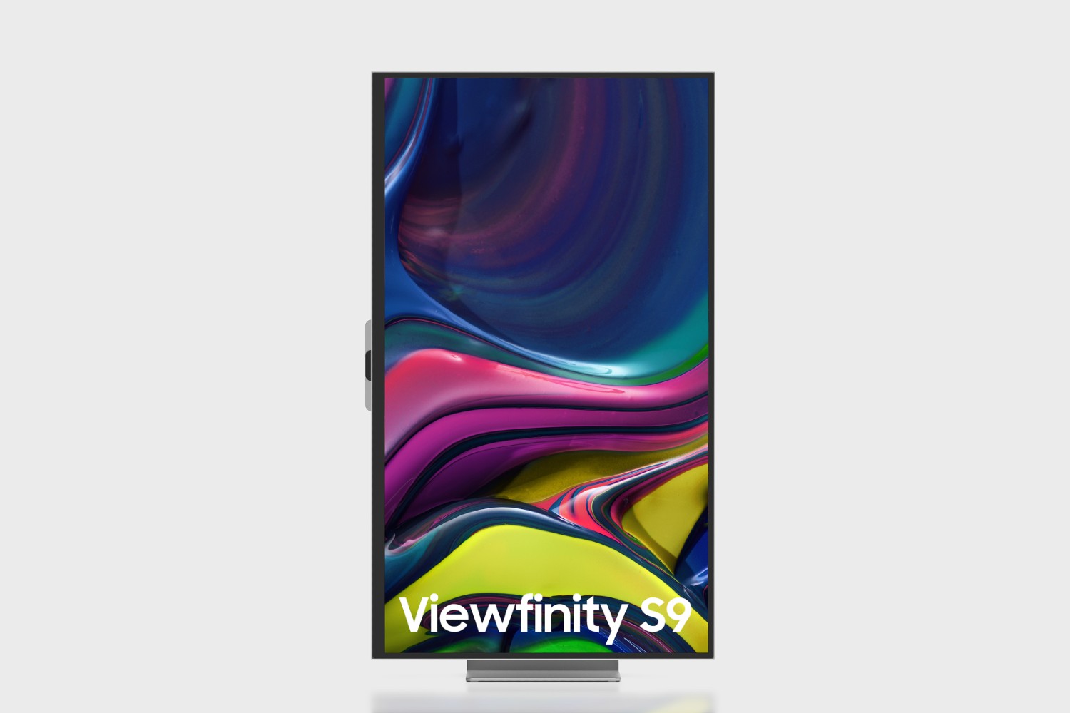 O Samsung Viewfinity S9 mudou para o modo retrato.