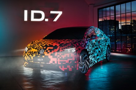 VW previews its next electric car in trippy camouflaged form