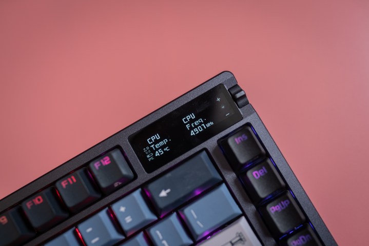 OLED display on the Asus ROG Azoth Keyboard.