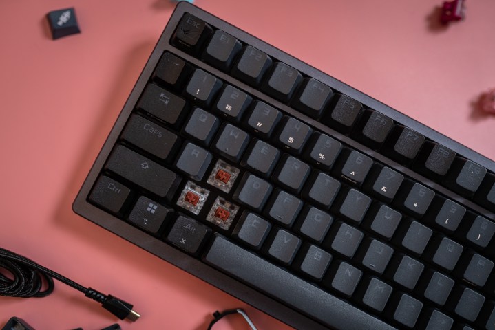 Asus ROG Azoth keyboard with naked switches.