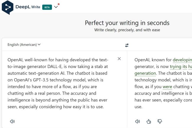 The DeepL Write AI writing companion is currently available as a free beta.