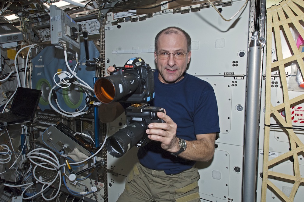 Don Pettit aboard the space station.