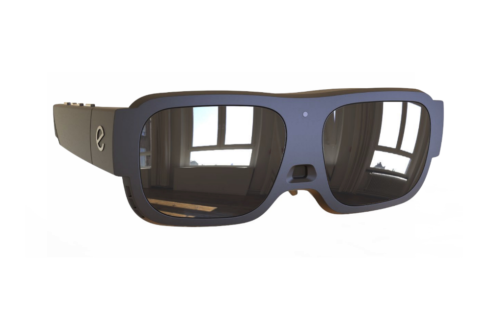 Uma renderização dos óculos inteligentes eSight Go.