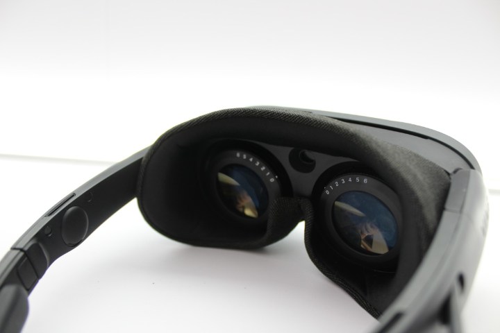 The lenses on the Vive XR Elite.