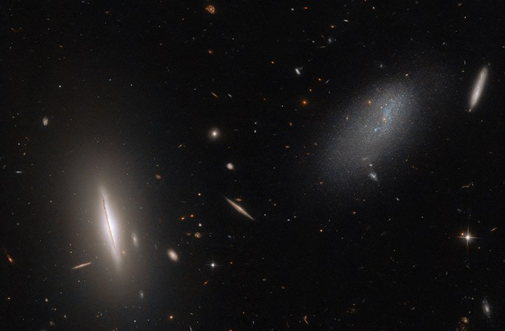 La galaxia LEDA 48062 en la constelación de Perseo.