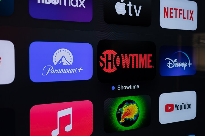 Iconos de aplicaciones para Paramount Plus y Showtime.