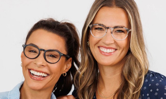 Two women wearing glasses.