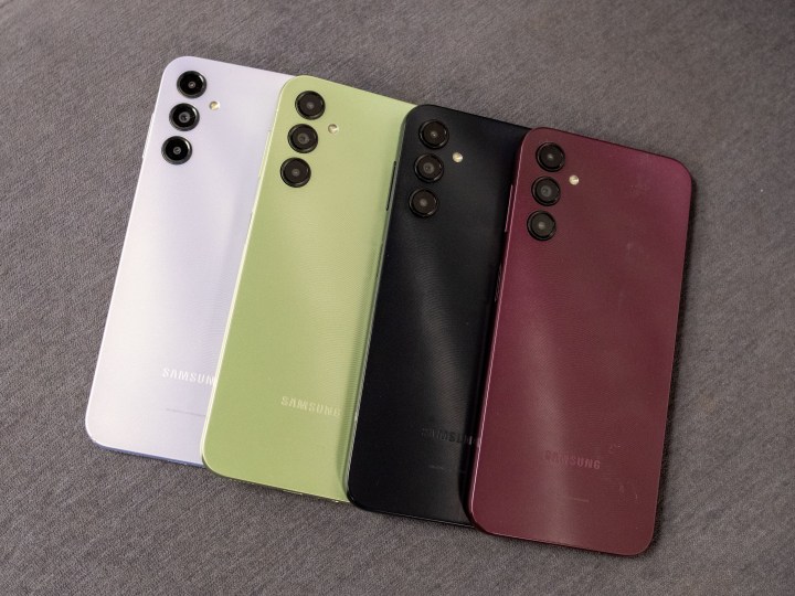 Samsung Galaxy A14 5G در چهار رنگ مختلف.