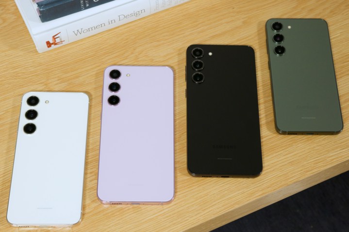 Samsung Galaxy S23 در هر چهار رنگ.