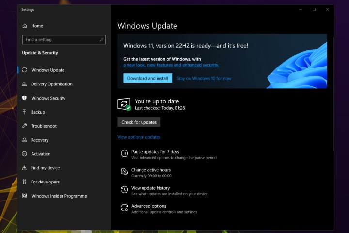 Strumento di aggiornamento di Windows 10.
