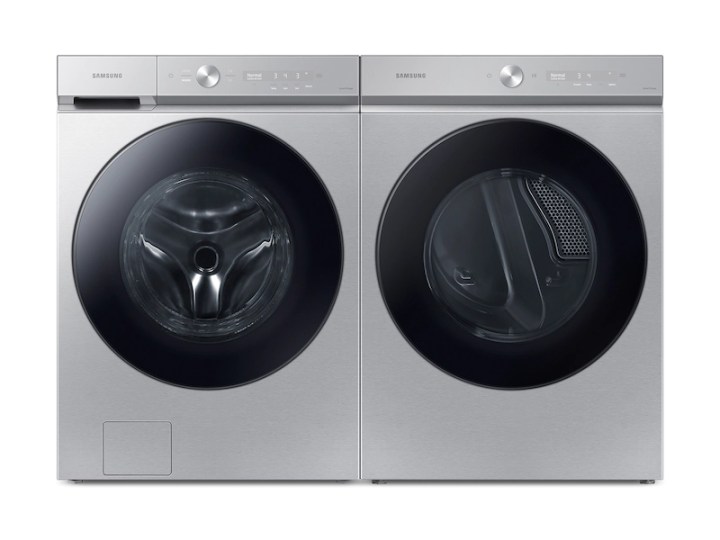 Samsung washer and dryer in Silver Steel.