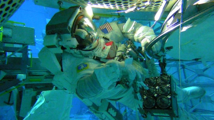 NASA astronaut Victor Glover tests collection methods for ISS External Microorganisms