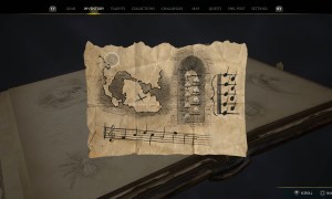 A map with musical notes on the bottom.