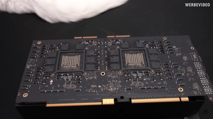 The AMD Radeon Pro W6800X Duo graphics card.