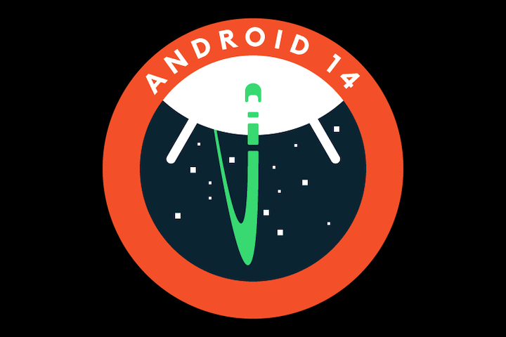 Android 14 लोगो।