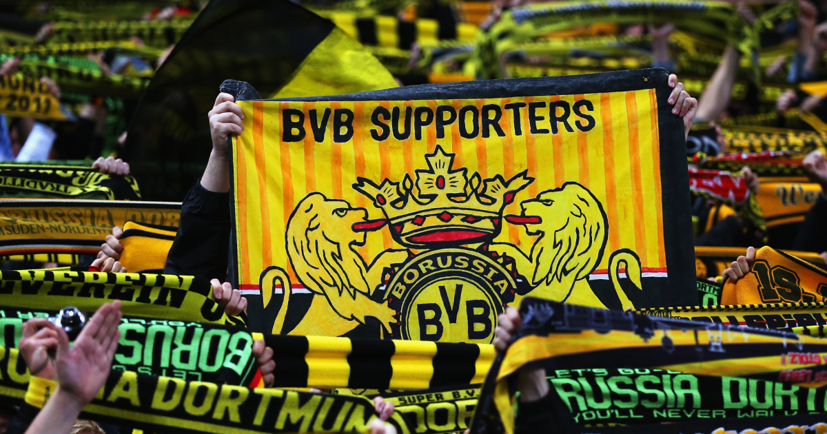 Dortmund fan scarves feature