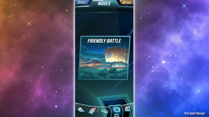 Marvel Snap players select Friendly Battle mode. 