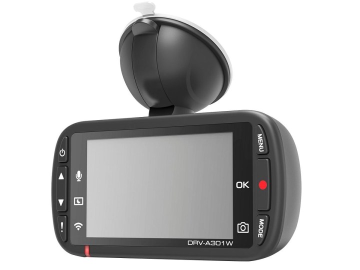 The back of the Kenwood DRV-A301W Dash Cam.