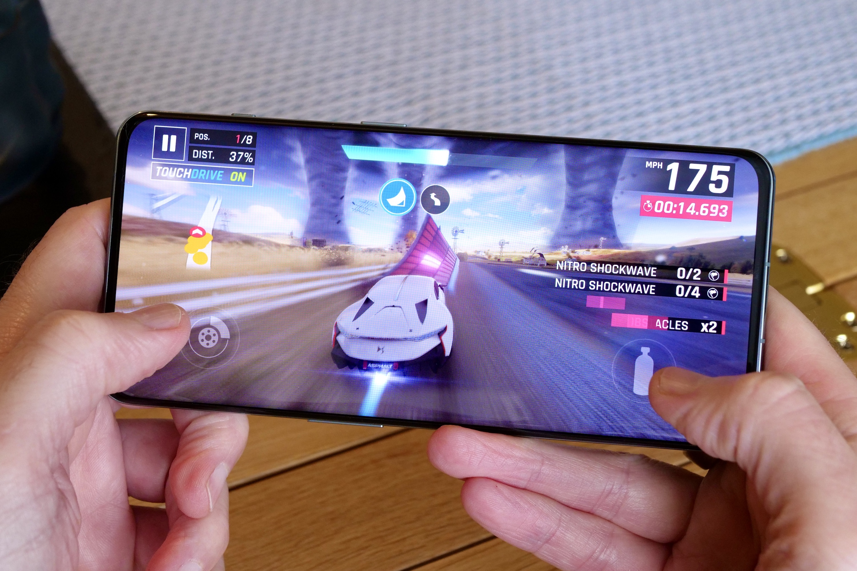 Playing Asphalt 9: Legends on the OnePlus 11.