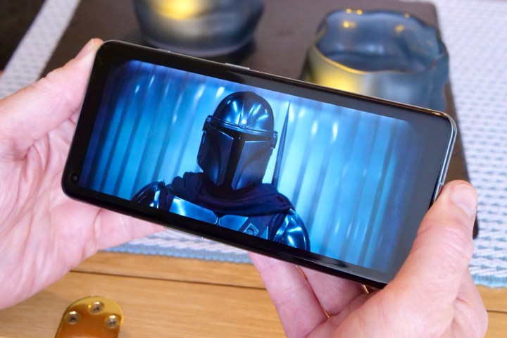 Watching a Disney+ video on the OnePlus 11.
