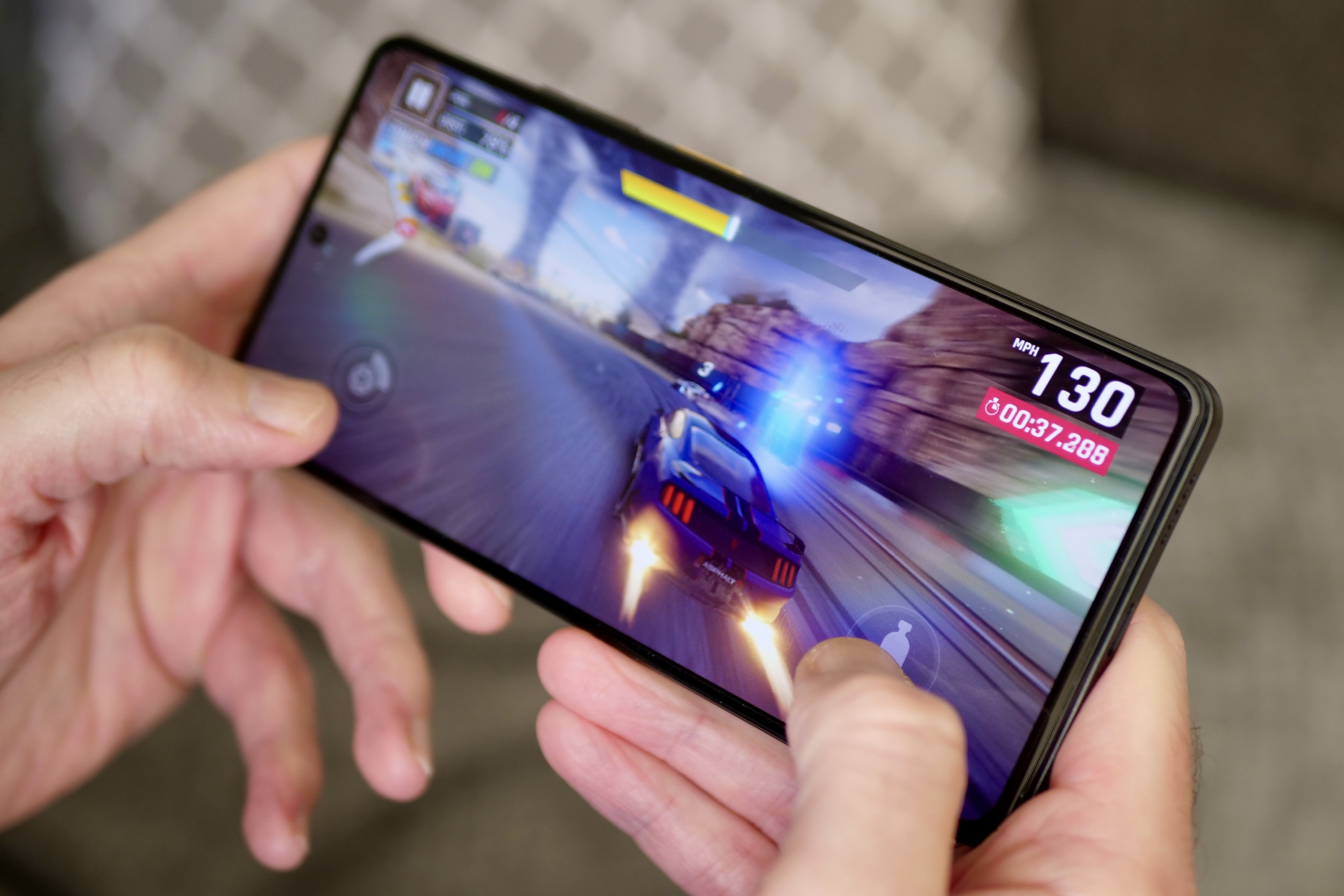 Playing a game on the Poco X5 Pro.