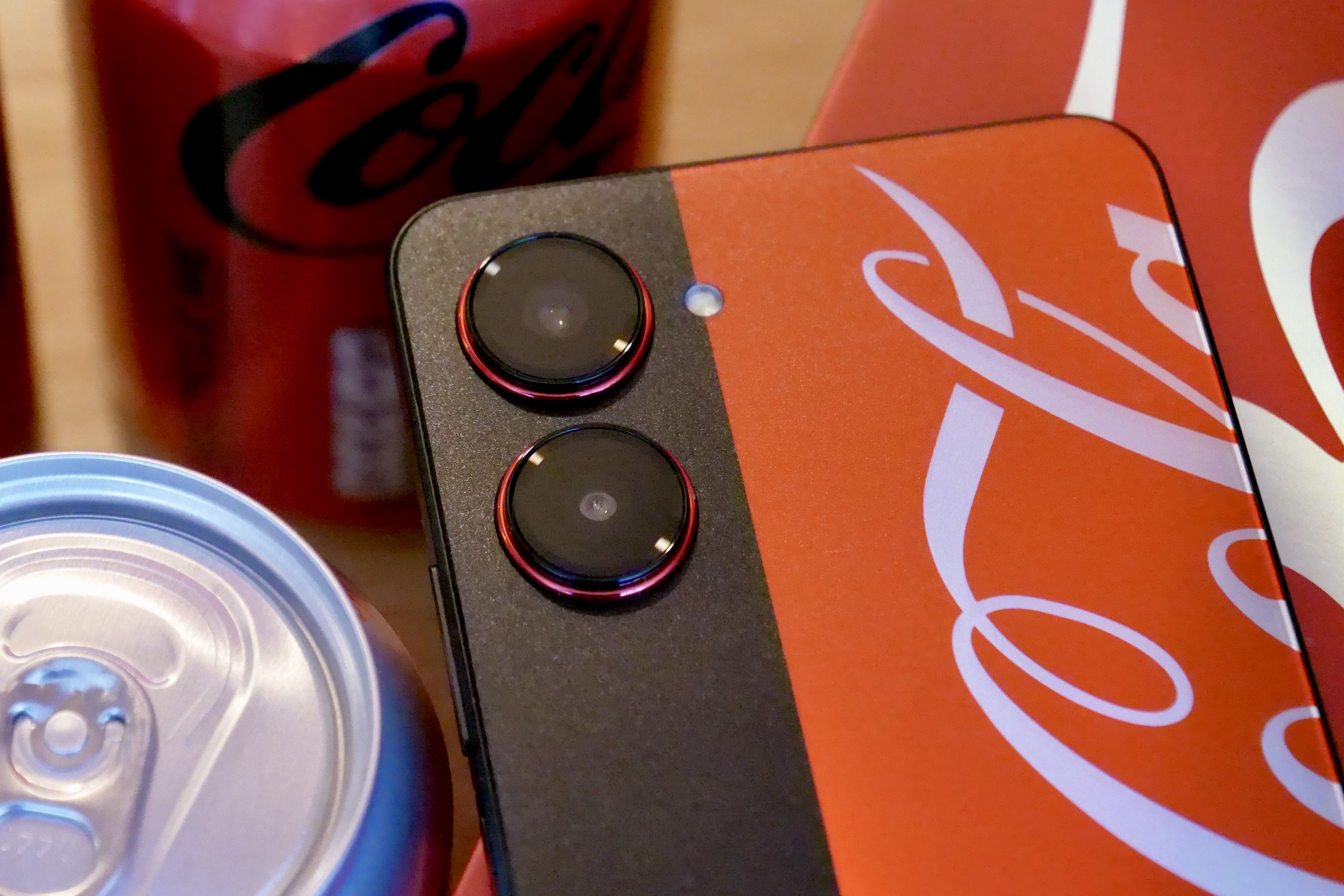 The Realme X Coca-Cola phone's camera module.