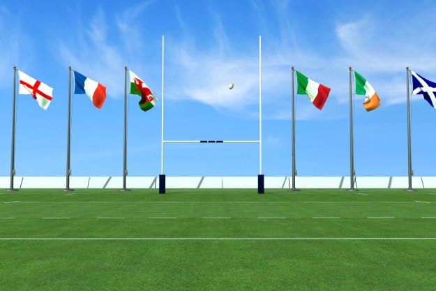 watch france vs scotland six nations rugby live stream online field with the flags of teams in