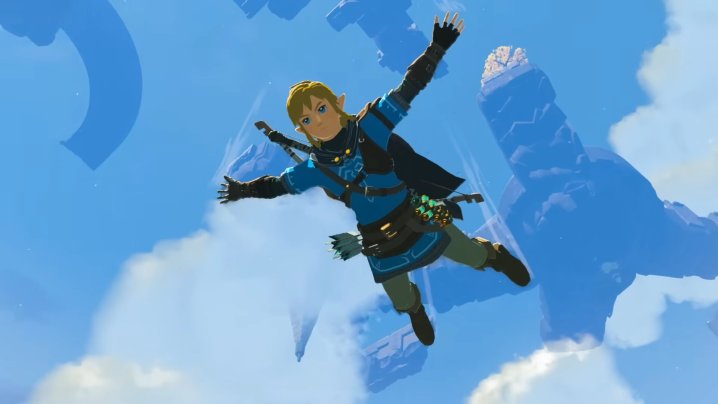 Link freefalling in The Legend of Zelda: Tears of the Kingdom.