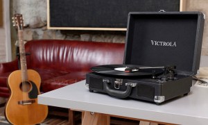 victrola turntable deal woot february 2023 3 speed bluetooth suitcase record player