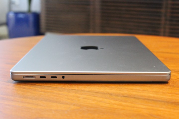 The ports on the MacBook Pro 14-inch.