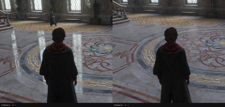 Ray-traced reflections in Hogwarts Legacy.