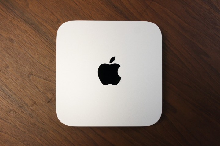 A top-down view of the Mac Mini.