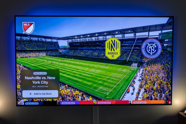 MLS Season Pass on a TV.