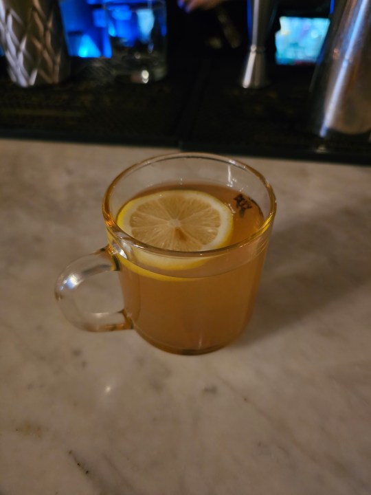 Galaxy S23 Ultra night mode photo of a hot toddy.