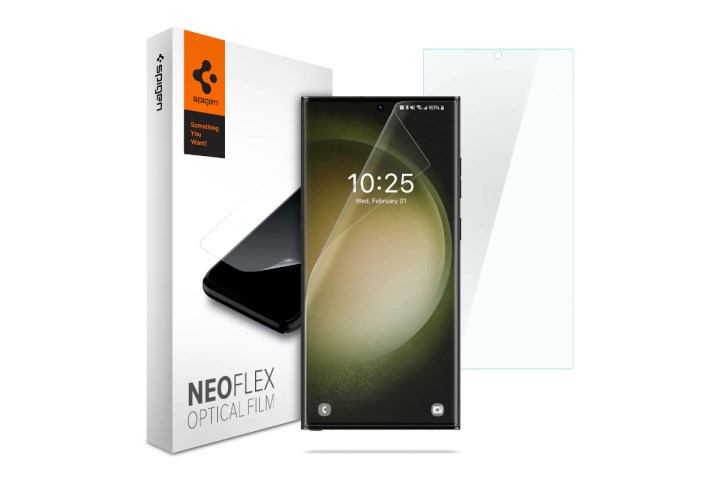 The Spigen Neo Flex screen protector on a blank background.