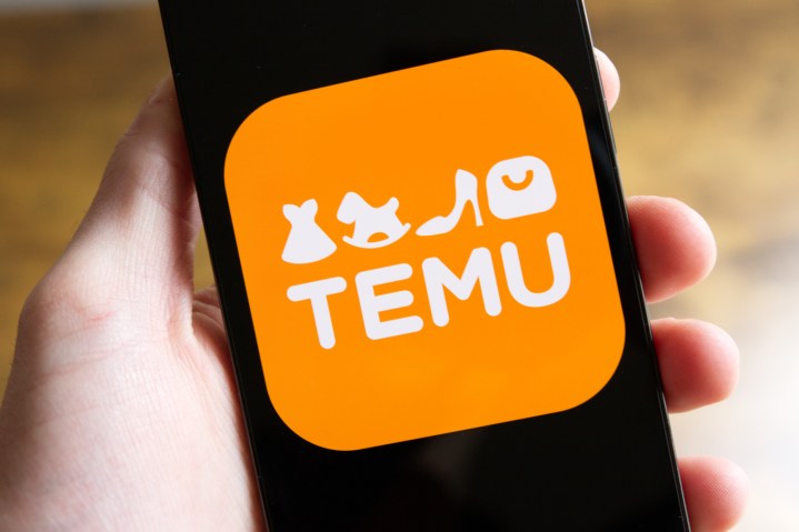 Temu logo on an iPhone.