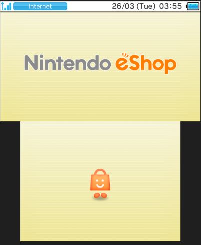 The 3DS eshop loading screen.