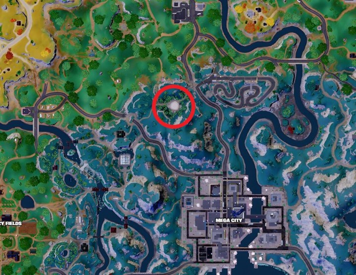 Map of Bamboo Circle in Fortnite.