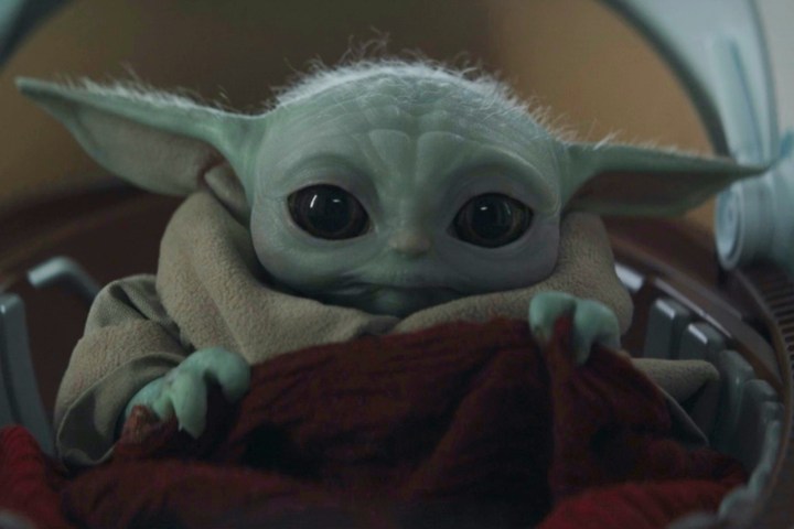 Grogu se sienta dentro de su cápsula Jedi en el episodio 4 de la temporada 3 de The Mandalorian.