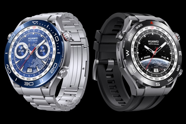 El Huawei Watch Ultimate en temas Voyage Blue y Expedition Black.