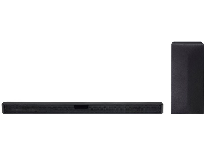 The LG SN4A Soundbar with a wireless subwoofer, on a white background.