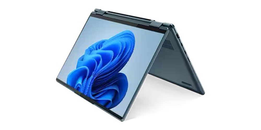 Lenovo Yoga 7i در حالت چادری.