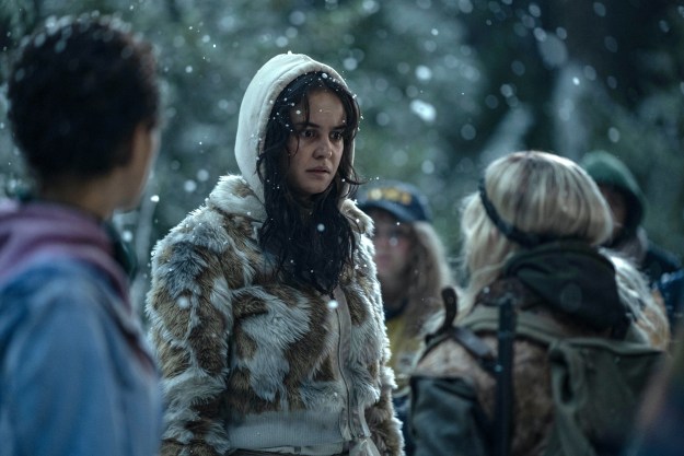 Lottie faces Natalie in the snow in Yellowjackets Season 2.